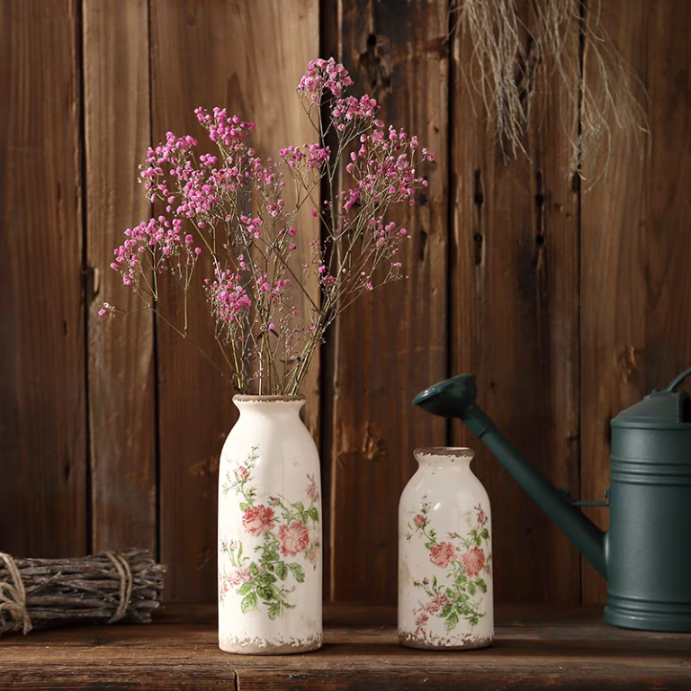 Artistic Flower Arrangement Bottles