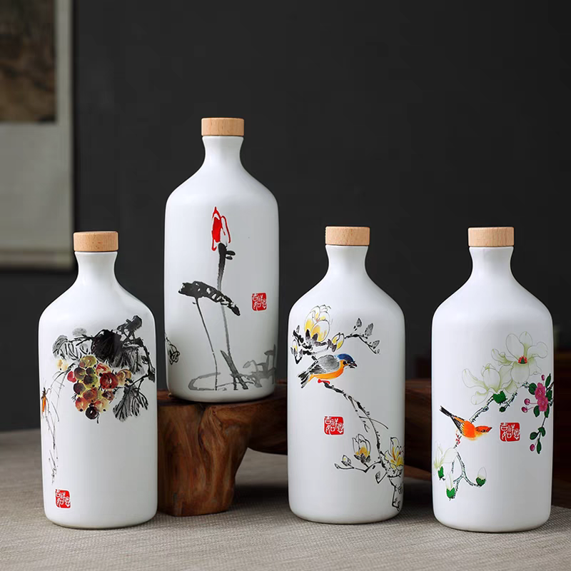 Ceramic White Wine Bottle