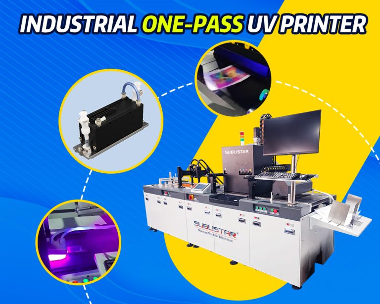 One pass UV printer is a kind of industrial UV printers for custom printing business.